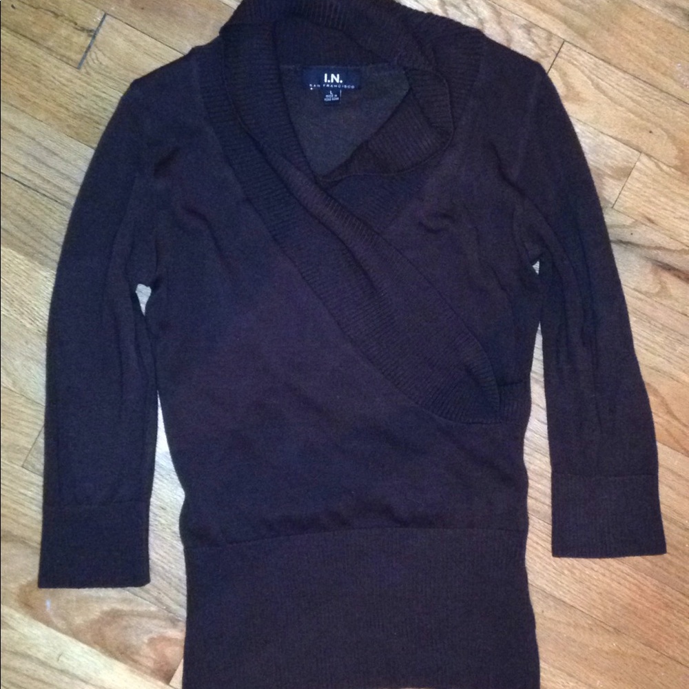 Dark wine brown colored sweater